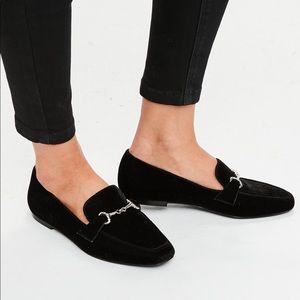 Black Velvet Loafers
